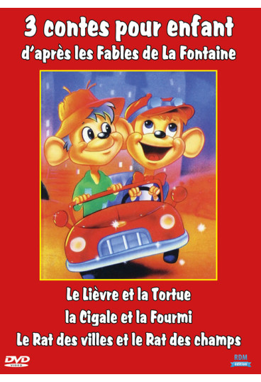 3 contes pour enfant d'après les Fables de La Fontaine - Le Lièvre et la Tortue - La Cigale et la Fourmi - Le Rat des...